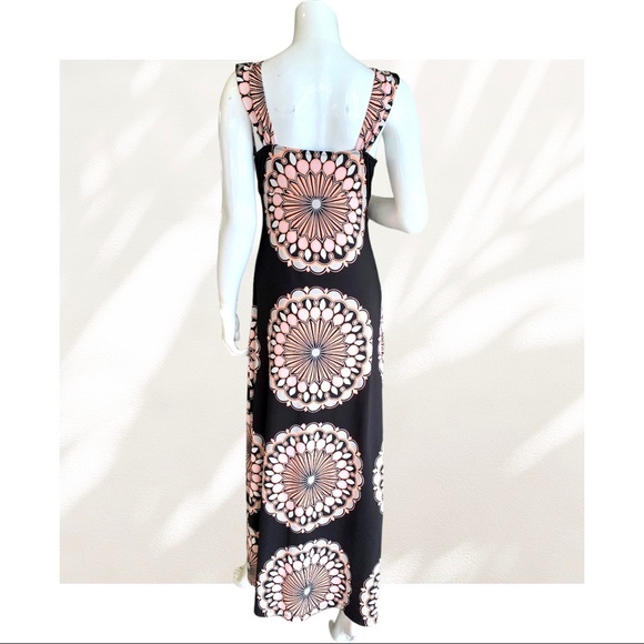 I.N.C. BLACK & PEACH MAXI DRESS - Picture 3 of 7